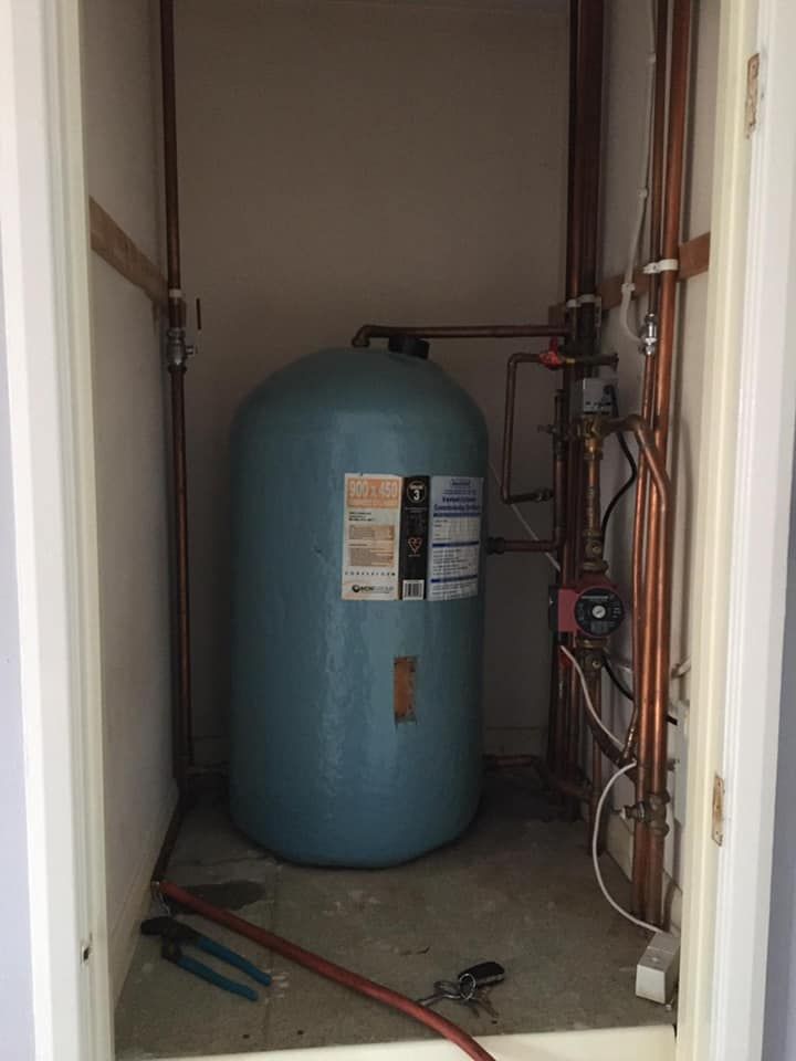 An older blue boiler serviced by our team